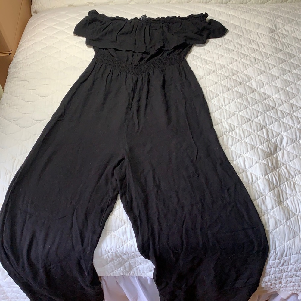 Forever 21 ruffle tube top pantsuit